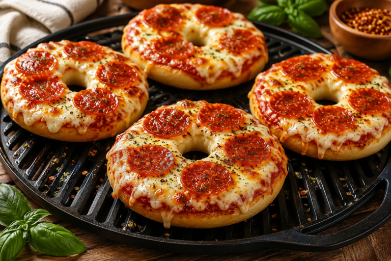 Domowe Bajgle Pizza z Air Fryera – Chrupiąca Przekąska z Ulubionymi Dodatkami